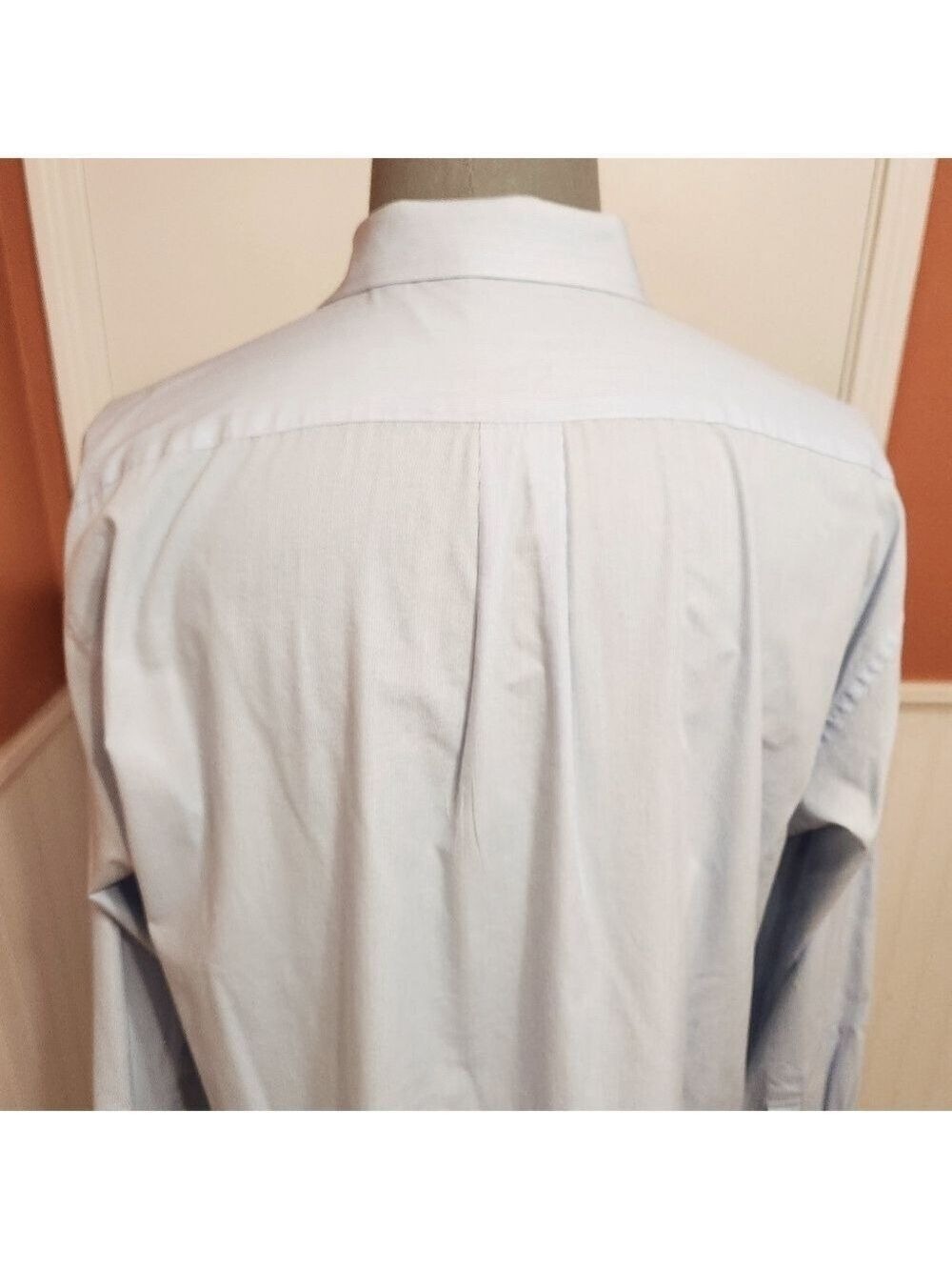 US Polo Assn Blue White Pin Stripe Dress Shirt Large - Picture 6 of 11